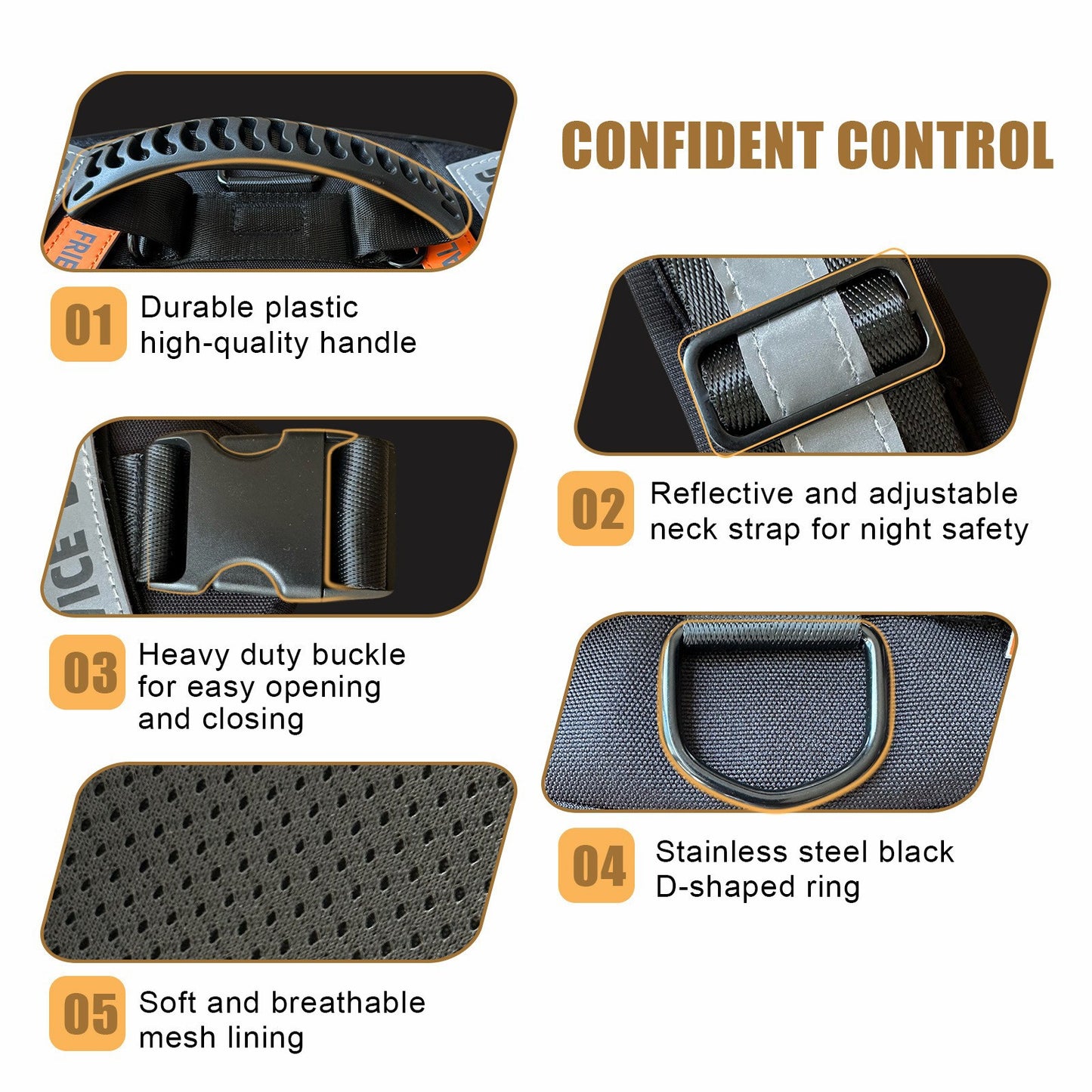 Reflective Explosion-Proof Dog Vest Harness