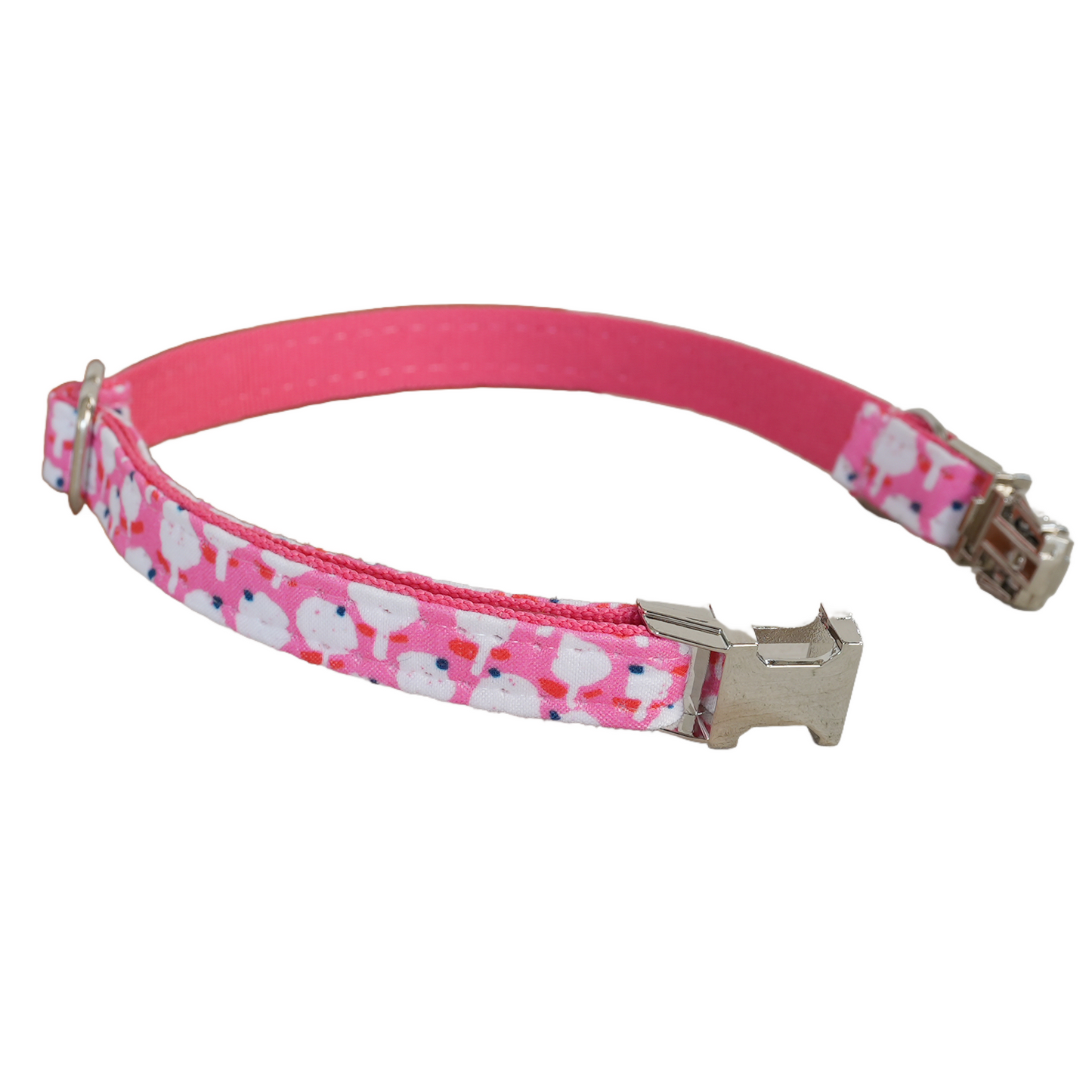 Green Flower Personalized Cat Collar with Bowtie Free Engraved