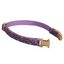 Purple Flower Personalized Cat Collar with Bowtie Free Engraved