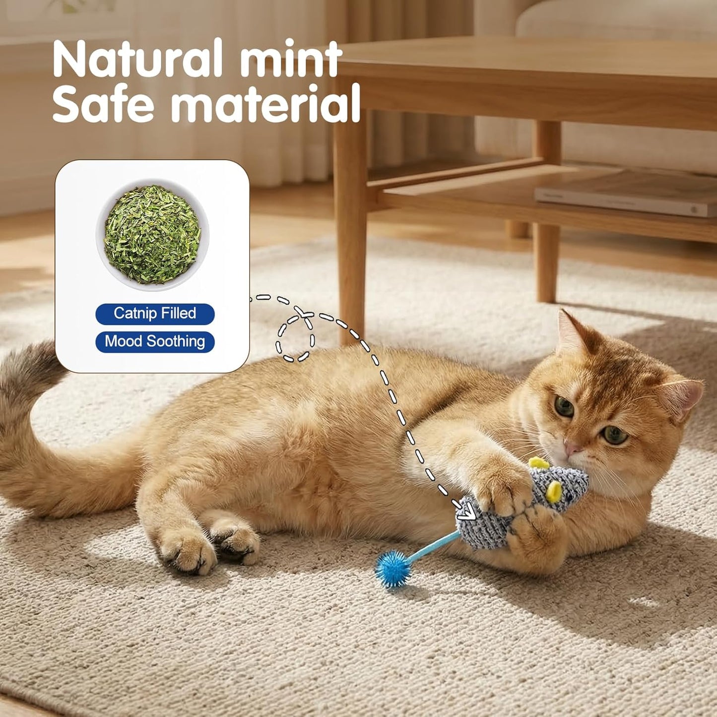 Cat Mouse Toys with Catnip (3 Pack)