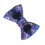 Blue Flower Personalized Cat Collar with Bowtie Free Engraved