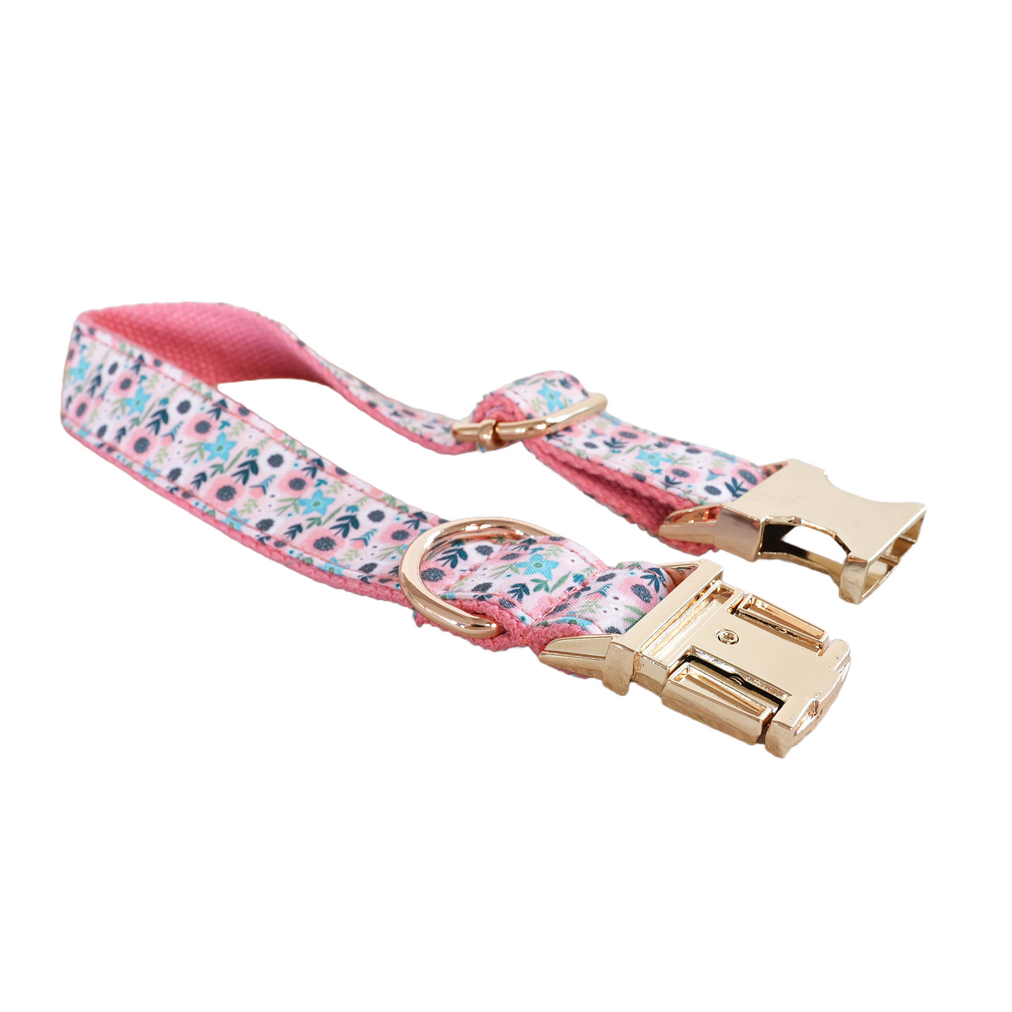 Pink Flower Personalized  Dog Collars,Custom Puppy Collar, Bowtie, Leash