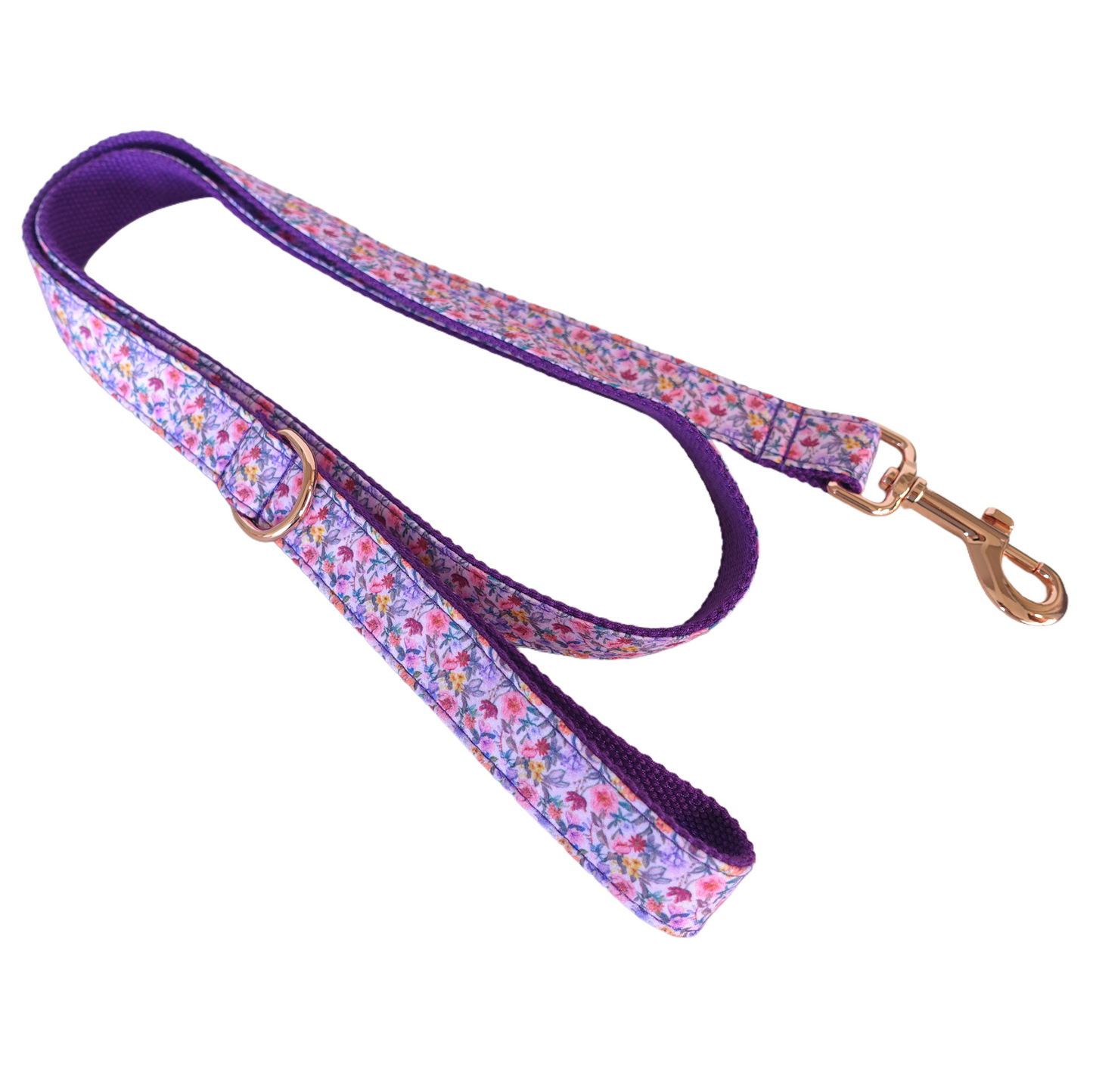 Purple Fower Personalized  Dog Collars,Custom Puppy Collar, Bowtie, Leash