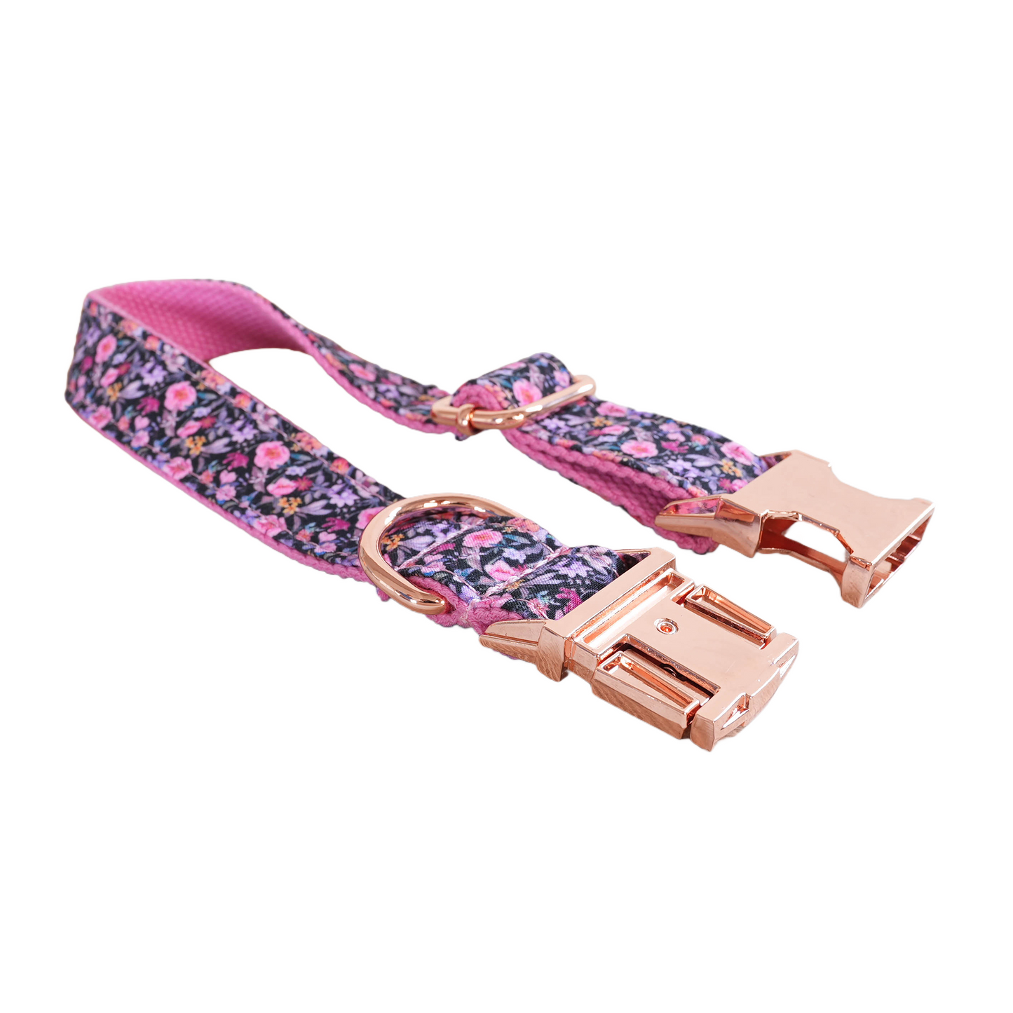 Pink Flower Personalized  Dog Collars,Custom Puppy Collar, Bowtie, Leash