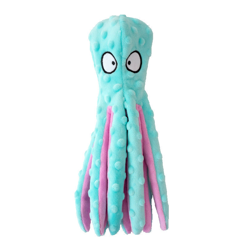 Octopus Squeaky Dog Toys No Stuffing Plush Pet Toy
