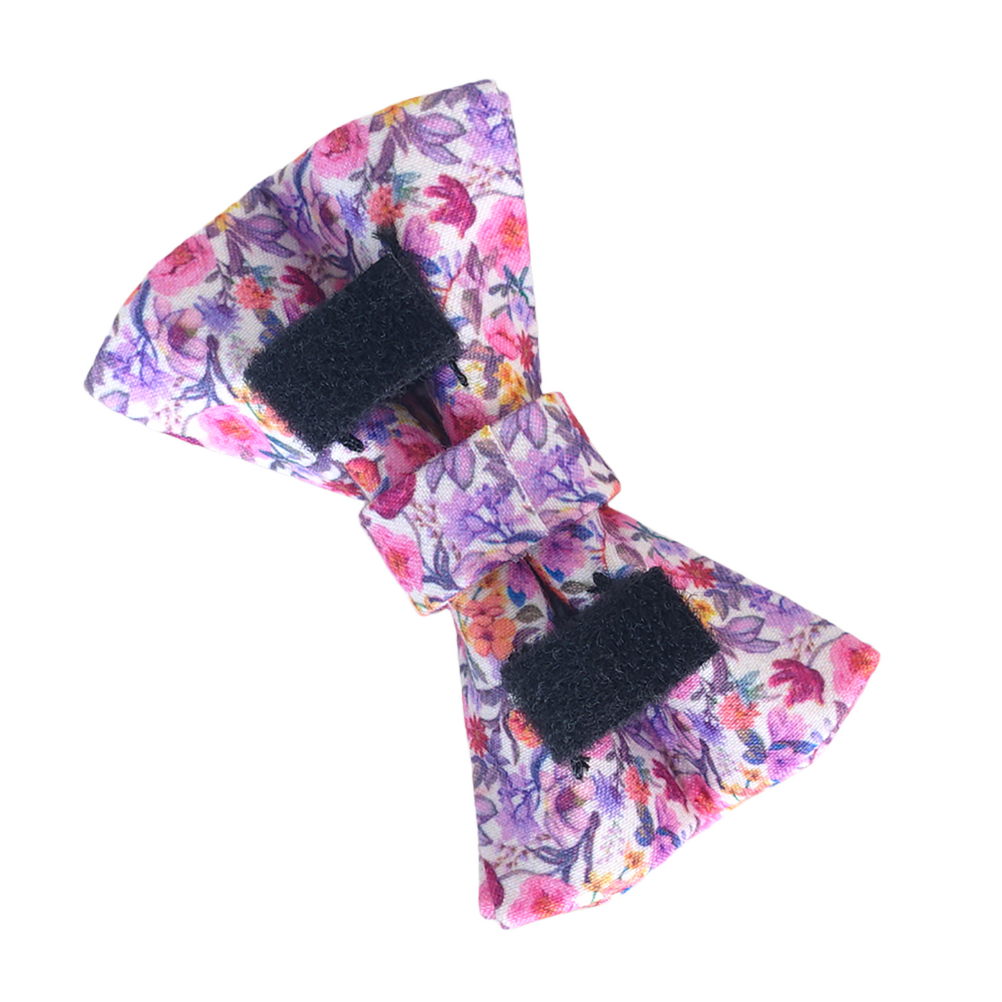 Purple Flower Personalized Cat Collar with Bowtie Free Engraved