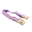 Purple Fower Personalized  Dog Collars,Custom Puppy Collar, Bowtie, Leash