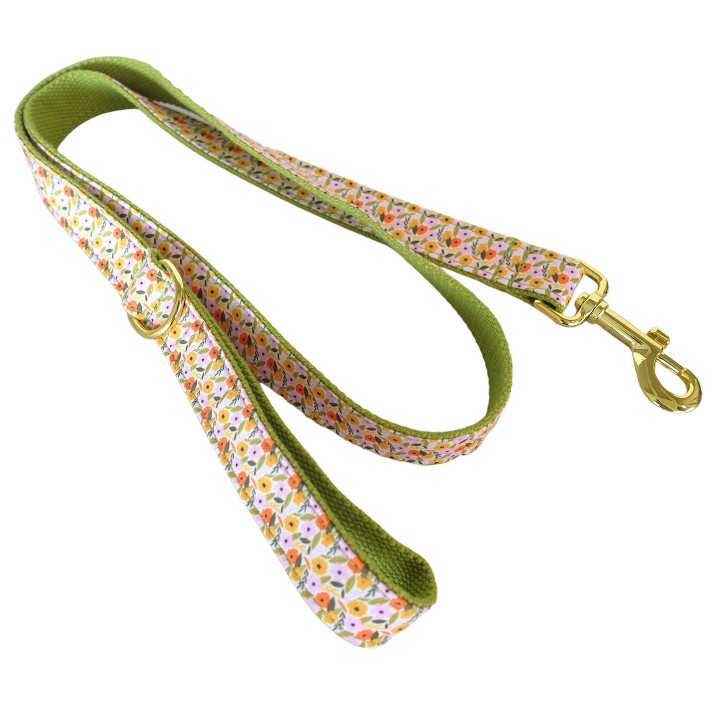 Pink Flower Personalized  Dog Collars,Custom Puppy Collar, Bowtie, Leash