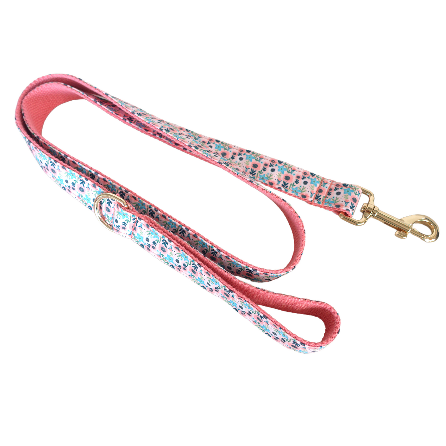 Pink Flower Personalized  Dog Collars,Custom Puppy Collar, Bowtie, Leash