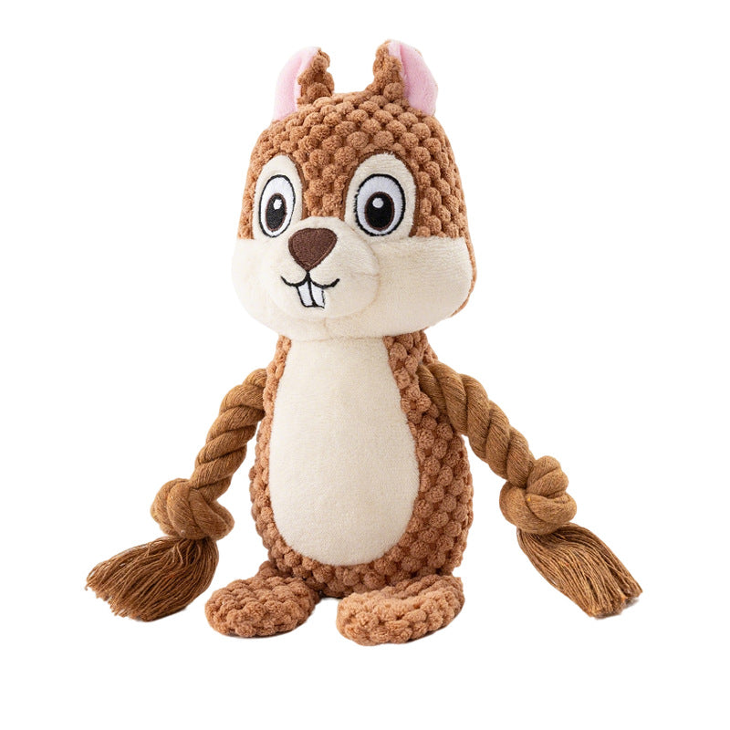 Cute Animals Grinding Teeth Squeaky Dog Toy
