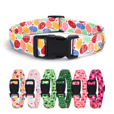 Holiday Adjustable Dog Collar For Easter, St. Patrick's Day & Valentine's Day