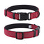 Comfortable Adjustable Reflective Dog Collar with Plastic Buckle - Engravedable