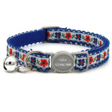 Stripe Modern Adjustable Personalize Dog Collar