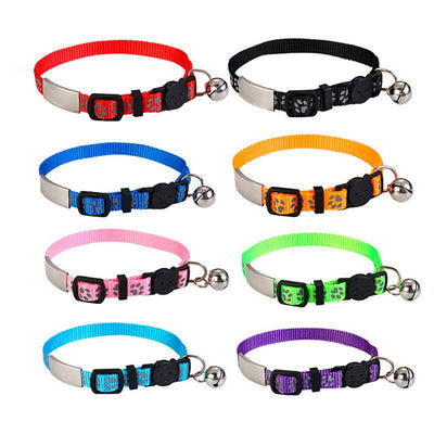 Reflective Nylon Cat Collar with Personalized Tag