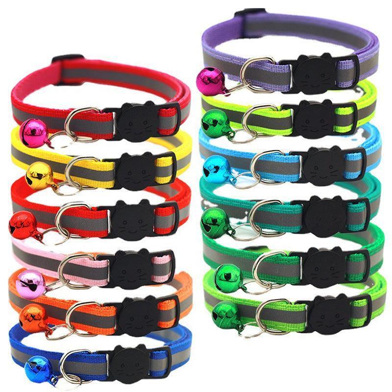 12 Pack Reflective Cat Collar with Bell - iTalkPet