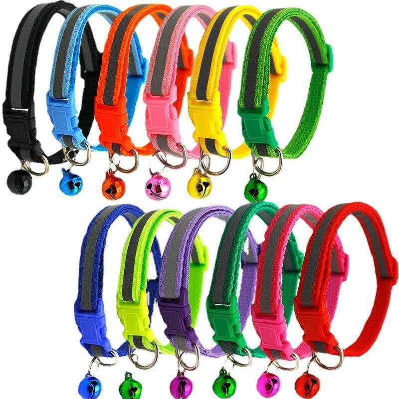 12 Pack Reflective Cat Collar with Bell - iTalkPet