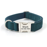 Velvet Custom Dog Collar With Bow Tie & Leash Set
