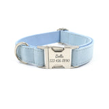 Short Velvet Custom Dog Collar with Bow Tie & Leash Set