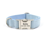 Short Velvet Custom Dog Collar with Bow Tie & Leash Set