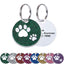 Round Paw Glitter Custom Pet ID Tags Personalized Engraved