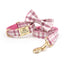 Customized Plaid Dog Collar - Engraved Pet Collar
