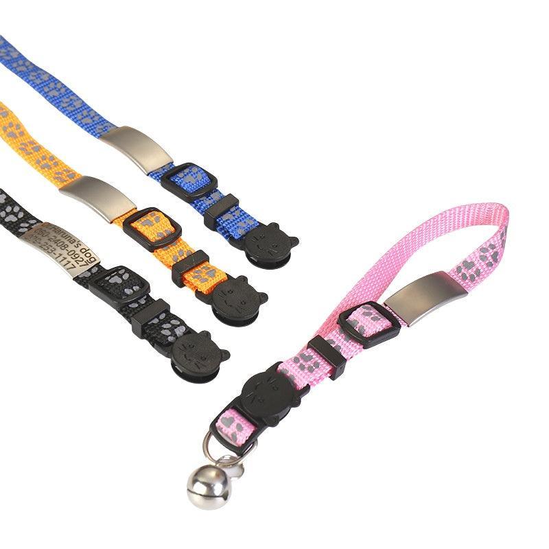 Reflective Nylon Cat Collar with Personalized Tag - iTalkPet