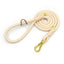 Personalized Leather Dog Collars with Leash and Poop Bag Set