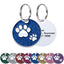 Round Paw Glitter Custom Pet ID Tags Personalized Engraved