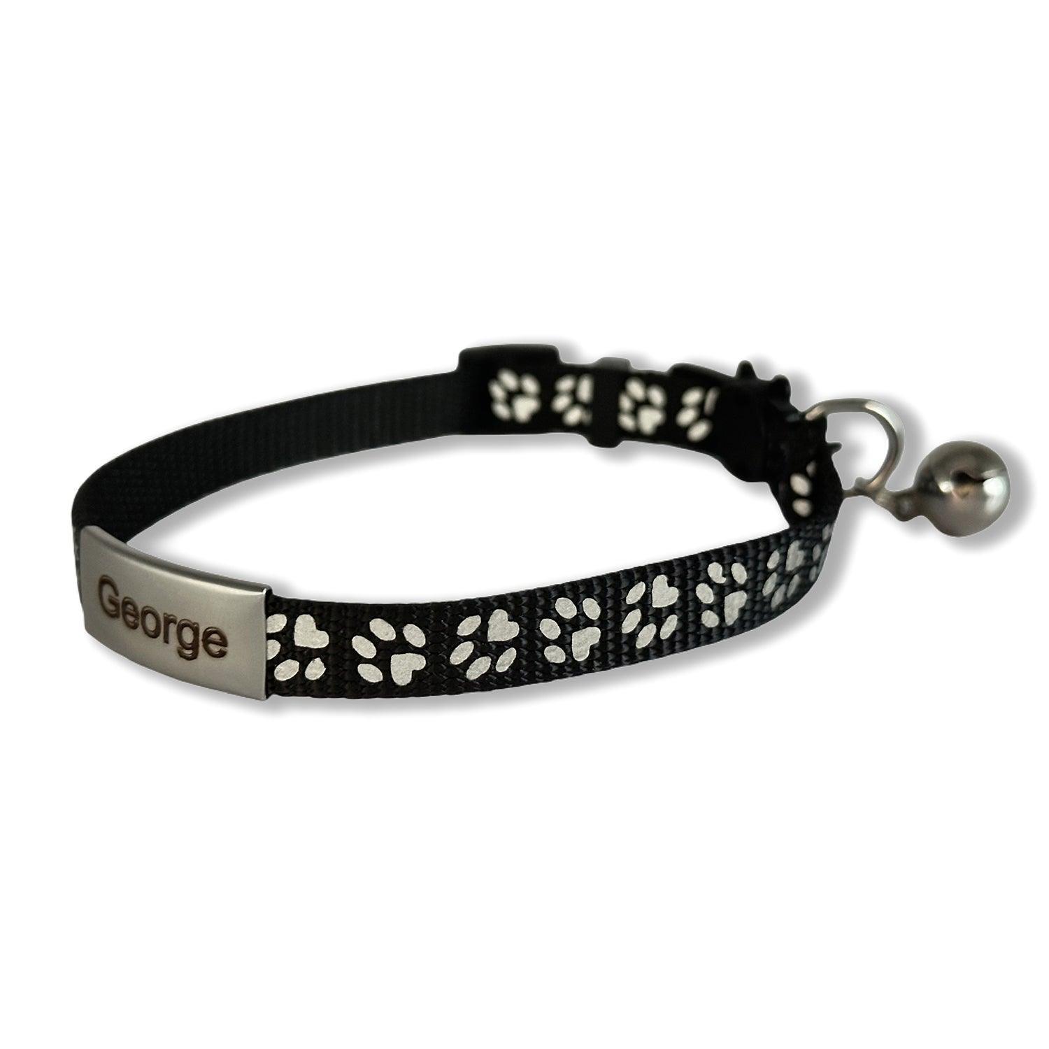 Reflective Nylon Cat Collar with Personalized Tag - iTalkPet