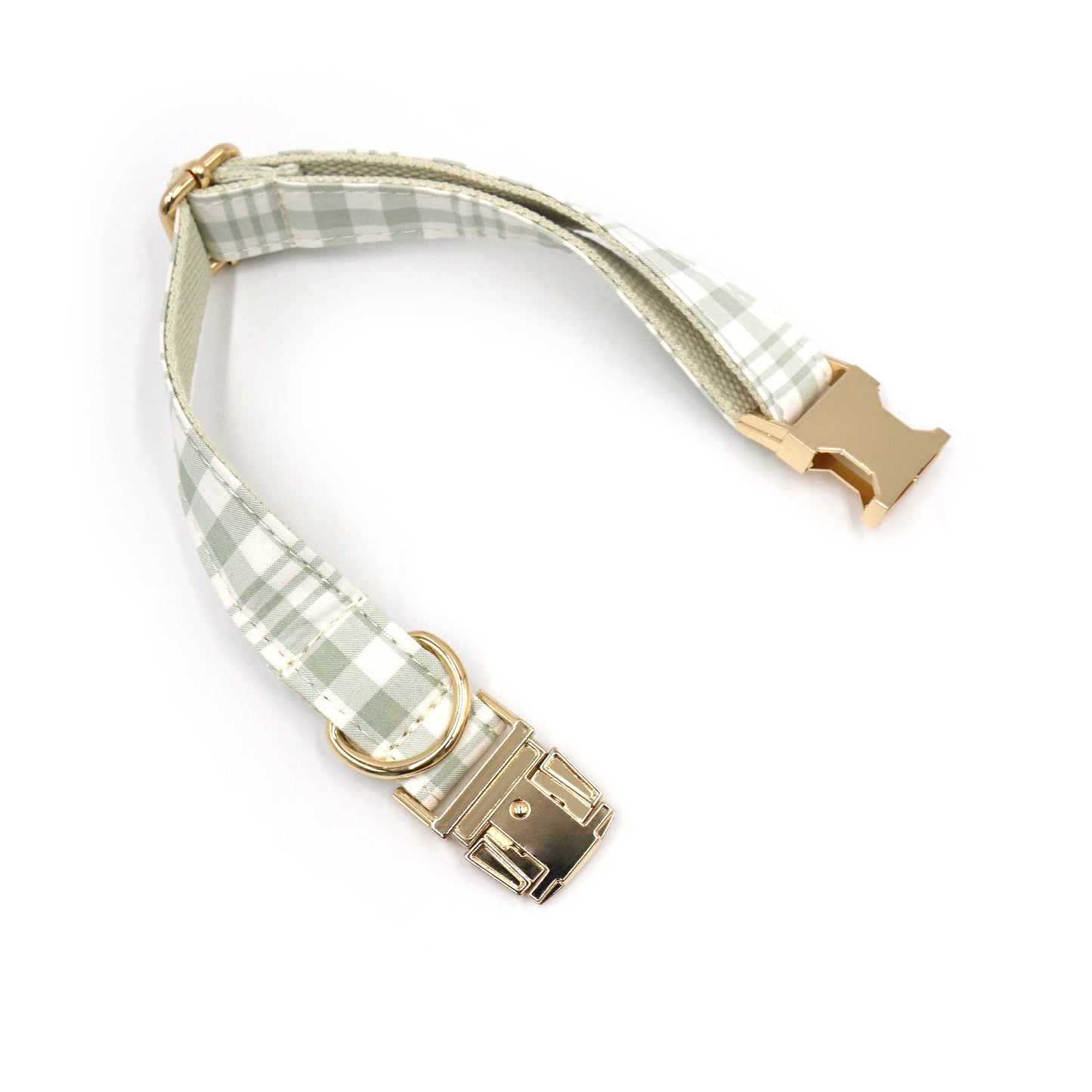 Customized Plaid Dog Collar - Engraved Pet Collar