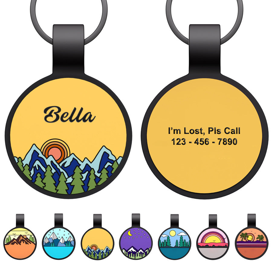 Silent Pet ID Tags - Personalized Engraved Silicone Dog and Cat Name ID Tag