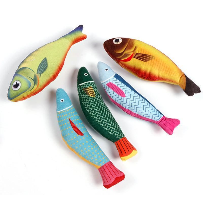 3Pcs Fish Plush Catnip Cat Toy - iTalkPet