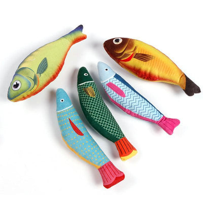 3Pcs Fish Plush Catnip Cat Toy - iTalkPet