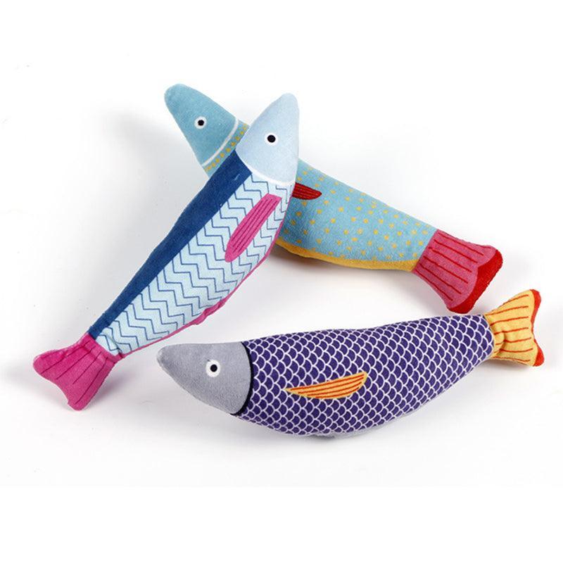 3Pcs Fish Plush Catnip Cat Toy - iTalkPet