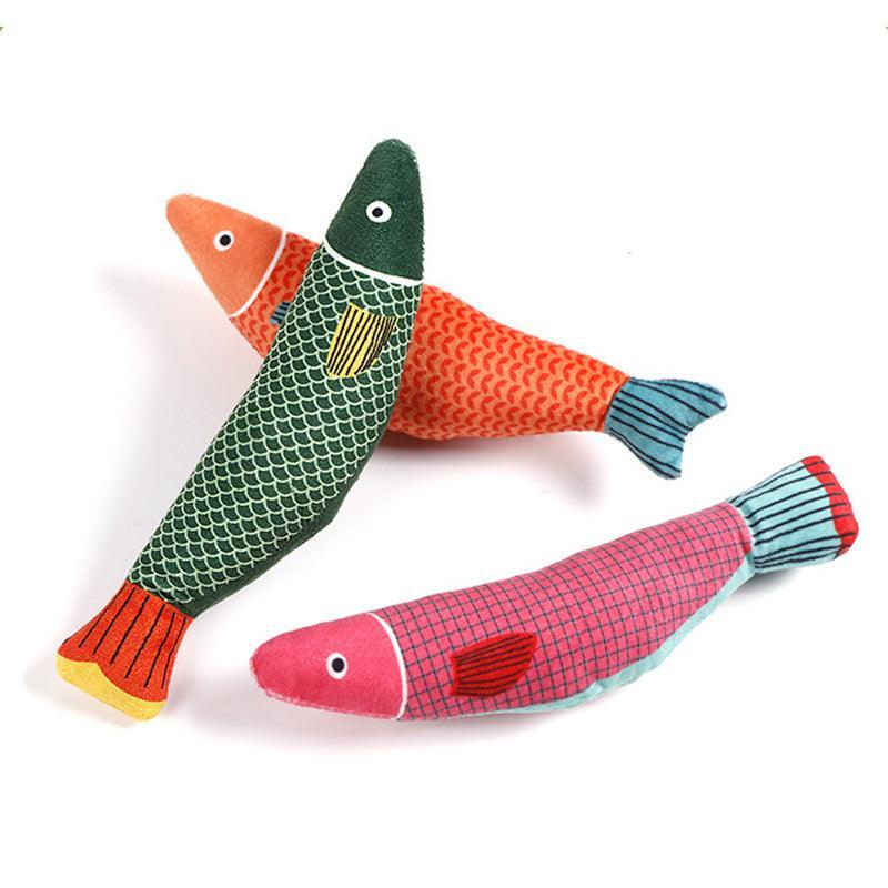 3Pcs Fish Plush Catnip Cat Toy - iTalkPet