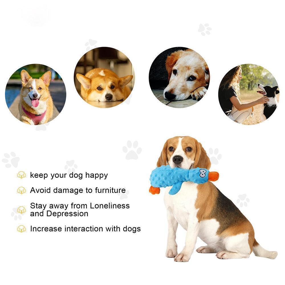 4 Pcs Soft Plush Dog Squeaky Chew Toy - iTalkPet