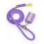 Personalized Leather Dog Collars with Leash and Poop Bag Set