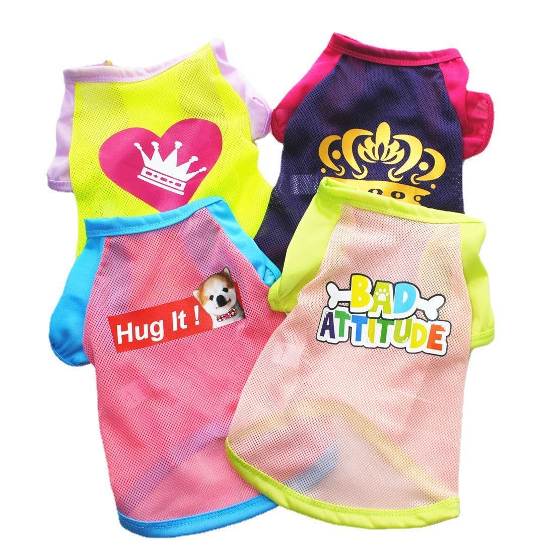 4PCS Dog Summer Sweatshirt Puppy Cute Vest for Small Pet - iTalkPet
