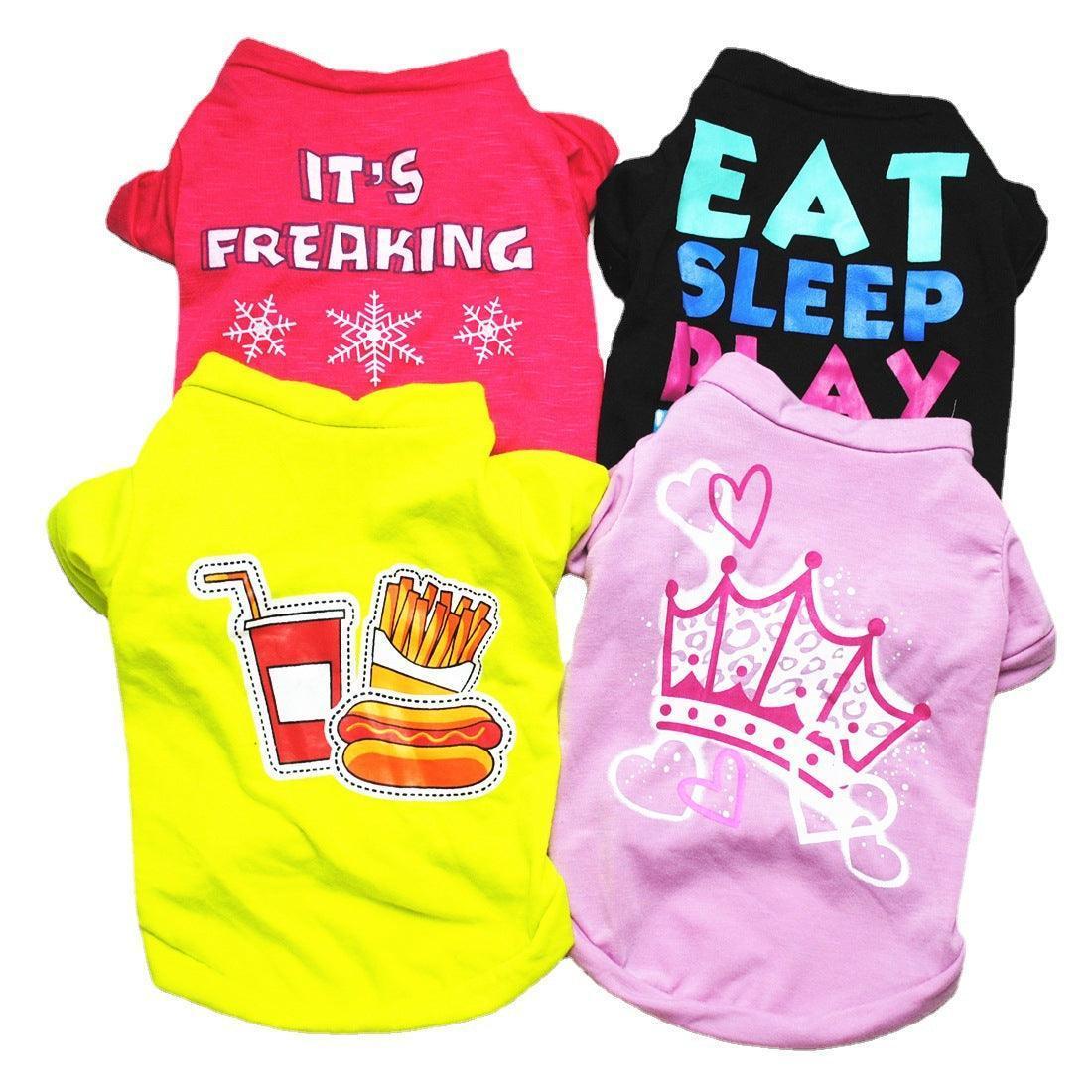 4PCS Dog Summer Sweatshirt Puppy Cute Vest for Small Pet - iTalkPet