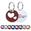 Round Heart Glitter Custom Pet ID Tags Personalized Engraved