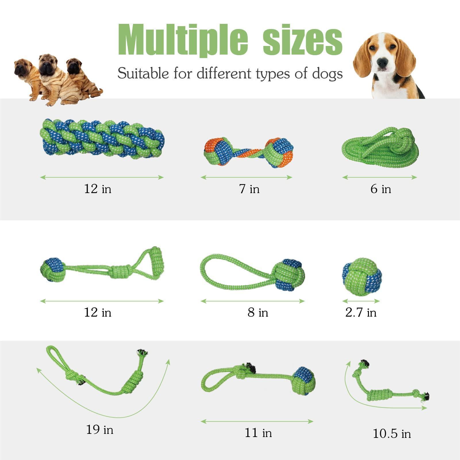 7 PCS Durable Rope Knot Dog Toy Assorted Pet Rope Chew Toys - iTalkPet