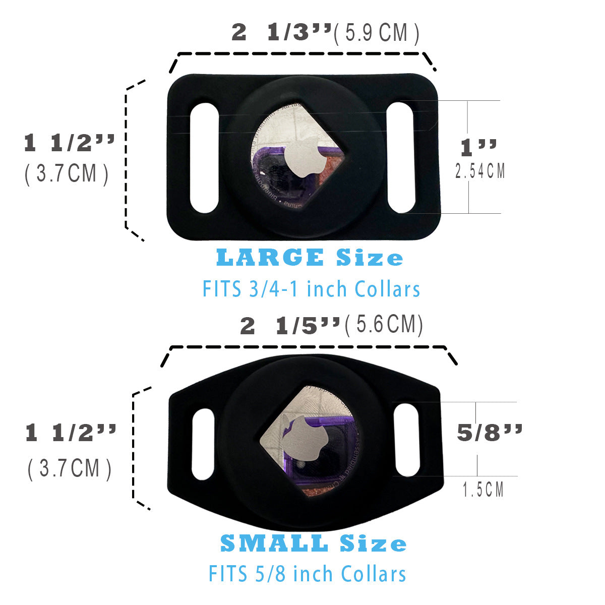Custom Engraved Airtag Dog Collar Holder - Personalized Airtag Case for Pet Collar