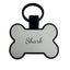 Personalized Bone Silicone Dog ID Tags Engraved Two Sides