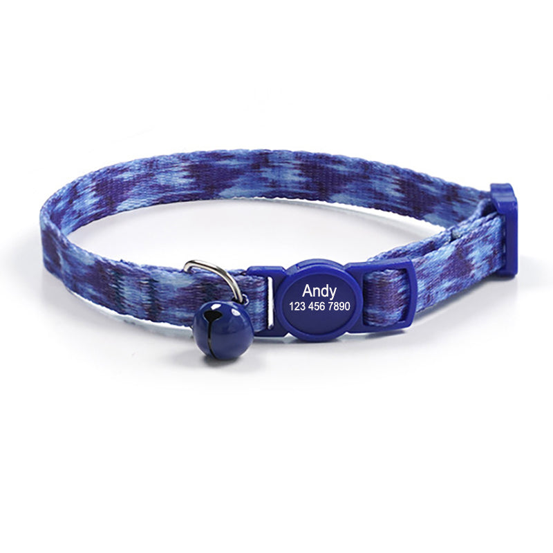 Cute Personalized Breakaway Cat Collar with Bell