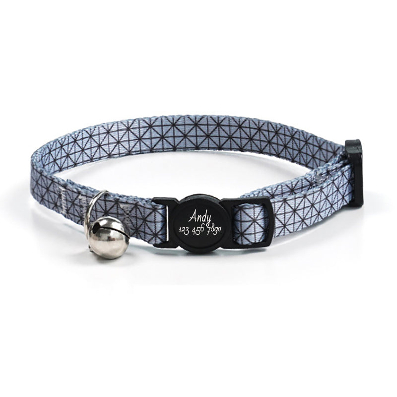 Cute Personalized Breakaway Cat Collar with Bell