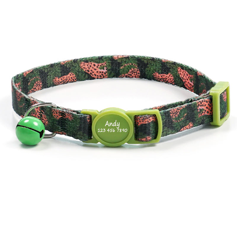 Cute Personalized Breakaway Cat Collar with Bell