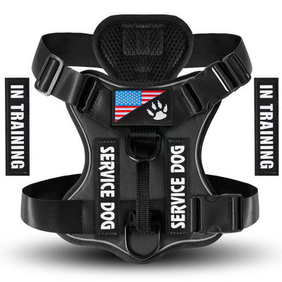 Reflective Service Dog Harness - Adjustable Soft Oxford Pet Harness