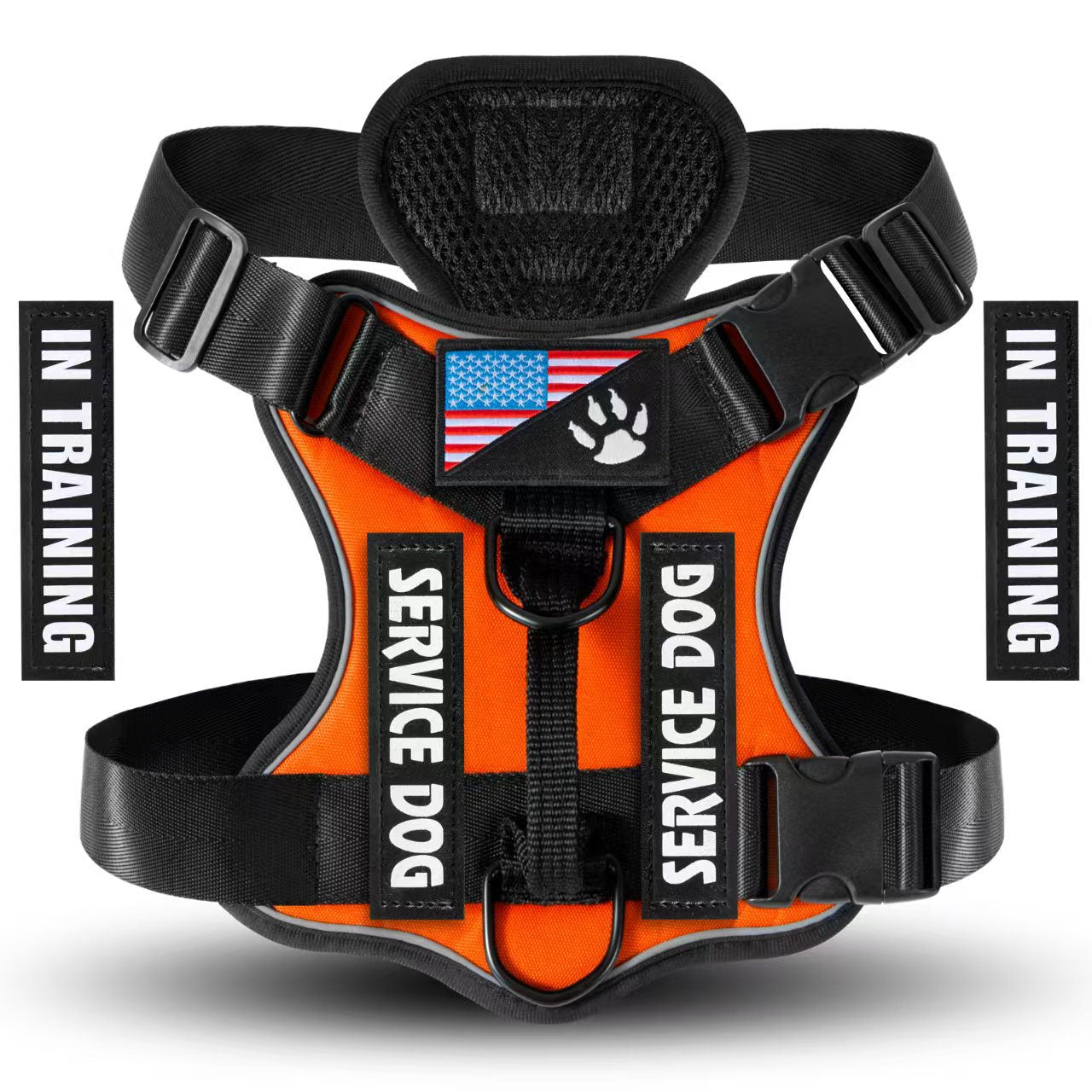 Reflective Service Dog Harness - Adjustable Soft Oxford Pet Harness