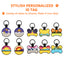 Silicone Personalized Dog ID Tags - Engraved Two Sides