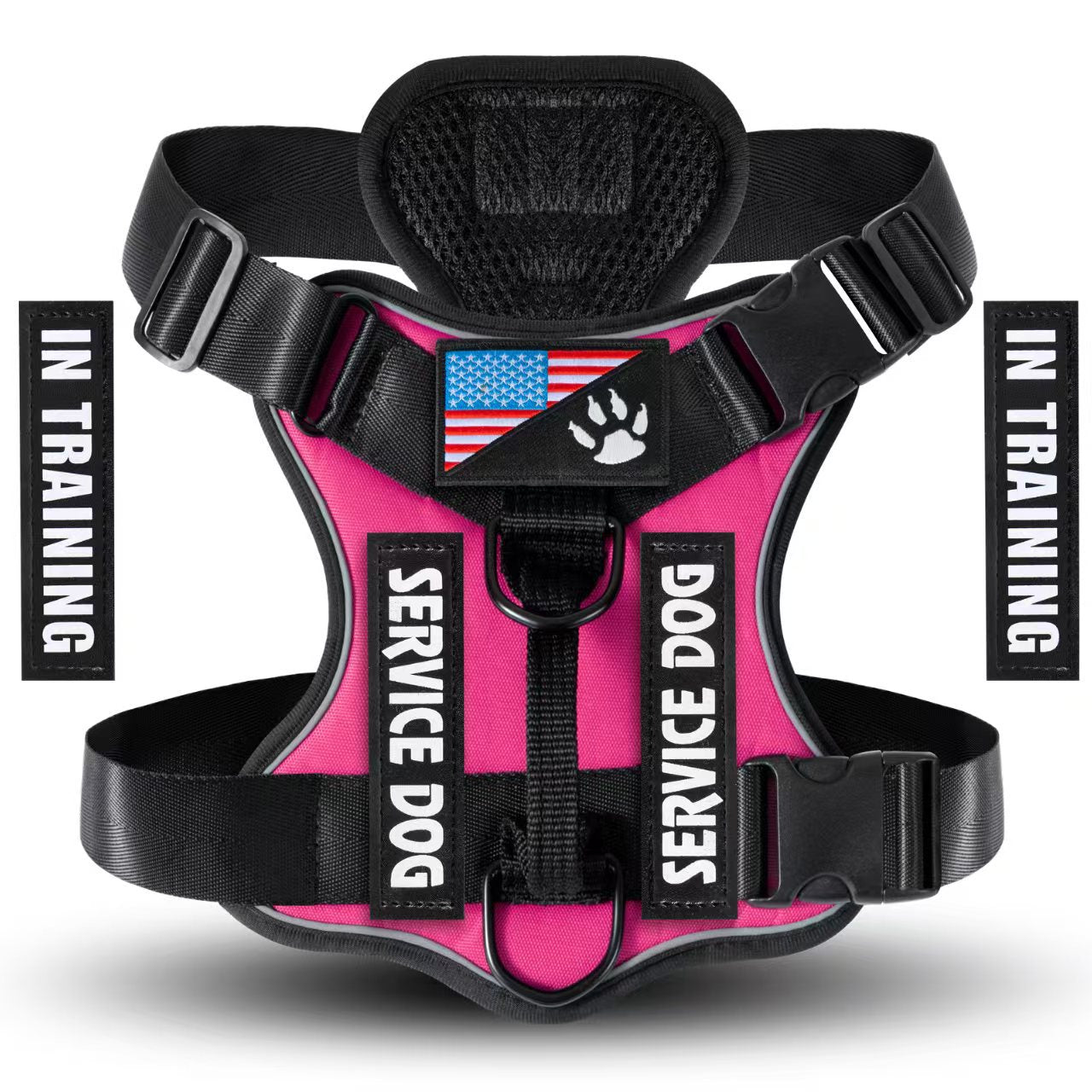 Reflective Service Dog Harness - Adjustable Soft Oxford Pet Harness